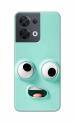 Tweakymod Printed Funny FAce Emoji Back Cover For Oppo Reno 8