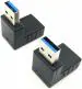fdealz Angled USB 3.0 Adapter 90 Degree USB Connector Extender Type A Male to Type A Female 2 Pieces