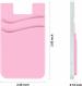 ClickCase Silicone TPU Metro/Credit Card Holder for Back of Mobile or Case,Stick on Phone Back Adhesive Dual Pocket Wallet For All Smart Phones (Pink)