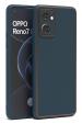 U&E Navy Mobile cover Blue Leather Back Cover For Oppo Reno 7 5G