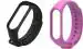 LIDDU Silicone Smartband Strap for Xiaomi Mi 3 Band (Black and Purple) (pack of 2)