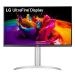LG 27UP650-W Monitor 27 Inch UHD 3840 X 2160, IPS Display, Vesa DisplayHDR 400, DCI-P3 95% Color Gamut, 3-Side Virtually Borderless Display, Height/Pivot/Tilt Adjustable Stand-Silver