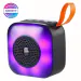 Woos Portable Bluetooth Speakers with Colorful Lights, Loud Sound, Small Bluetooth Speaker with Wireless Stereo Pairing (Purple)