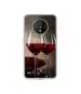 Casotec Wine Glass Design Printed Silicon Soft TPU Back Case Cover for OnePlus 7T