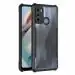 Bluvver Motorola G40 Fusion, Motorola G60 Transparent Black Bumper Plastic Hybrid Crystal Clear Camera Protect Airbag Design All Side 360 Degree Protection Back Cover