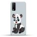 MobiEra Vivo Y12s Multicolor Cute Panda Design Plastic Hard Case Cover