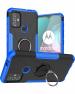 A ACCESSORIES KART Moto G30 Blue Polycarbonate Back Cover with Kick Stand