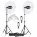 PICPRO Porta Kit - Pair of 9ft Light Stands with Pair of 1000W Halogen Porta Lights & Pair of Photography Umbrella in Carry Bag for Studio Setup (Porta Kit LS9-H)