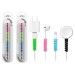 QinPin Versatile Charger Cable Sleeve & Earphone Protector Set - 8Pcs Sturdy Spiral Cable Protector Bundle for Universal Cable Guard
