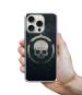 Casotec Skull Pattern Print Design Printed Silicon Soft TPU Back Case Cover for Apple iPhone 15 Pro