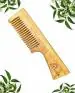 WITSOUL Kachhi Neem Wood Comb/handle comb/Anti-Dandruff Comb For Men And Women/Brown color