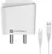 Portronics 18 W Quick Charge 3 A Mobile Charger With Detachable Cable, White