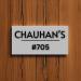URBANITE CREATION Premium Greyish Acrylic Nameplate: Sophisticated Black Letters|Acrylic Customised/Personalized