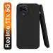 Knotyy Back Cover for realme 11x 5G (Black, Flexible, Silicon, Pack of: 1)