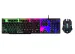 NUBWO NKM-300 INFAREZ Translucent Gaming Keyboard and Mouse Combo Set (Metal Base) Black