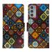 A D Enterprises Rangoli Flip Cover for Moto Edge 20 | Magnetic Case | Shock Absorbent | Flip Cover Moto Edge 20