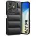 Fashionury Back Cover for Itel A70 | Compatible for iTEL A70 Back Case Cover | Matte Soft Case | Liquid Silicon | Puff Case for Itel A70 with Camera Protection | (Black)