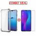 Kite Digital Oppo F9 PRO Transparent Bumper Shock Proof Corner Soft TPU Silicone Flexible Back Case Cover and Premium Tempered Glass Screen Protector