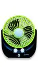 Santosh AIRY-02 2500 mAh Rechargeable Mini Desk fan With Led Light 100 mm Silent Operation 3 Blade Table Fan (Green Black, Pack of 1)