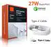 SNPD Sold: 27W Charger with Type-C Cable for Xiaomi Redmi Mi 27W Charging Mobiles