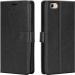 Slugabed Flip Cover Back Case for Vivo Y53 | Leather Finish | Inbuilt Stand & Pockets | Wallet Style Flip Back Case Cover for Vivo Y53 (Black)