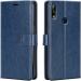Slugabed Flip Cover Back Case for Asus Zenfone Max Pro M2 | Leather Finish | Inbuilt Stand & Pockets | Wallet Style Flip Back Case Cover for Asus Zenfone Max Pro M2 (Blue)