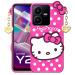 RJR Vivo Y22, Y22s, Y35 Back Case Cover for Girls | Hello Kitty | Partywear | Designer | Case Cover Compatible for Vivo Y22, Y22s, Y35-Pink