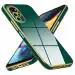 Mr Case 6D Chrome Back Cover Case For Motorola Moto G22 | ( Gold Plated Frame | Glossy Backside -Green )