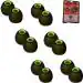 Crysendo Green & Black Plastic, Rubber Earbuds Tips For Sennheiser, Skullcandy, Samsung, Sony, Jbl, Mi, Beats (Pack of 12)
