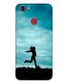MobiEra Oppo F7 Multicolor Girl Running at Night Design Plastic Hard Case Cover