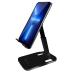 Gripp Black Silicone, Aluminium, Abs, Rubber Magic Folding Desk Phone Holder For All Mobile Phones Devices