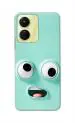 Tweakymod Printed Funny FAce Emoji Back Cover For Vivo Y16
