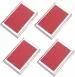 MSNL High Quality Stianless Steel & Synthetic Leather Red (Pack of 4) ATM 6 Card Holder (Set of 4, Red)