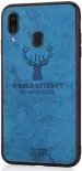 Mbcase Samsung Galaxy A20 Blue Cloth Shock Proof Back Cover
