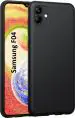 Aaralhub Samsung Galaxy F04, Samsung F04 Black Rubber, Plastic Shock Proof Back Cover