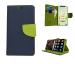 Fastship MI Redmi Note 4 Flip Cover | Canvas Cloth Durable long life | Wallet Stylish Mercury Magnetic Closure Book Cover Leather Flip Case for MI Redmi Note 4 - Blue::Green