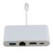 Microware USB-C 3.1 to RJ45 HDMI Gigabit Ethernet Hub USB-A 3.0 Type C Charging Port Adapter for Projectors, PC, Monitors, Laptops