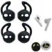Crysendo Black Silicone Earhooks Grip Case Cover For Noise Buds