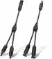 ABONIX Solar Connectors Y Branch Parallel Adapter Cable 1 to 2 Solar Panel Connectors Wire Plug Tool Kit for Solar Panel (M/FF, F/MM) - 1 Pair