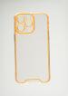 GADGET TOWN Luminous - Glow in the dark premium Transparent back cover for 15 iPhone (Orange)_