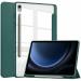ProElite Cover for Samsung Galaxy Tab S9 FE 10.9 inch Cover Case, Smart Flip Case Cover for Samsung Galaxy Tab S9 FE 10.9 inch with S Pen Holder, Dark Green [Transparent Back]