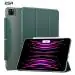 ESR Front & Back Case for iPad Pro 12.9 inch Case, Ascend Trifold Series, (2022/2021, 6th/5th Gen), with Clasp (Forest Green, Hard Case)