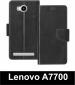 Sbms Lenovo A7700 Black Artificial Leather Shock Proof Flip Cover