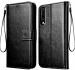 ERIT Samsung A70 Black Leather Shock-Absorbent Flip Cover