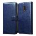 Casotec Premium Leather Kickstand Wallet Flip Case Cover with Magnetic Closure for Nokia 6 - Blue