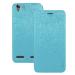 Heartly Lenovo Vibe K5 Plus Faux Leather Power Blue Back Case Cover