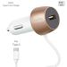 SOFTY 2.4AMP SINGLE USB CAR CHARGER WITH TYPE-C USB CHARGING CABLE SCC-104T - WHITE