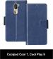 Sbms Coolpad Cool 1, Coolpad Cool Play 6 Blue Artificial Leather Shock Proof Flip Cover