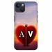 Voleano back cover for I Phone 13, A, Love, V, letter, A, V alphabet, A, V word, A, V name, cases cover