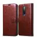 Frazil Vintage Leather Finish Flip Cover for Oppo R17/R17 Pro | Inside Pockets & Inbuilt Stand | Wallet Style Back Case | Magnet Closure (Brown)
